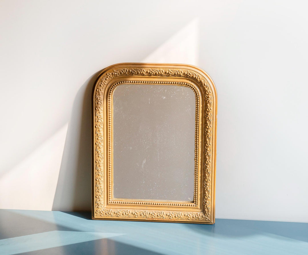 French Antique Gold Arch Mirror, Louis Philippe Mirror