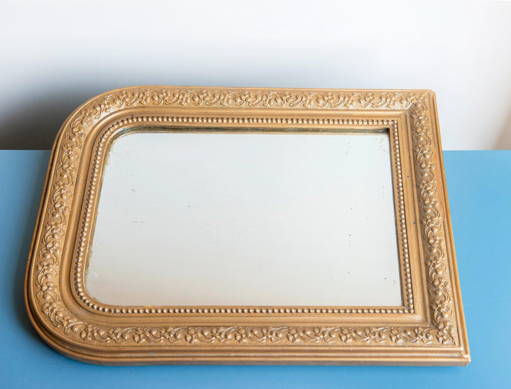 French Antique Gold Arch Mirror, Louis Philippe Mirror