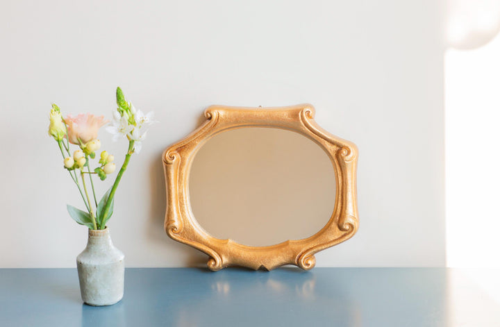 Baroque Florentine Mirror, Gold Leaf Frame