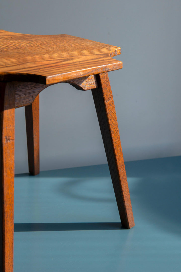 Oak Side Table, Art Deco, 1940s Design