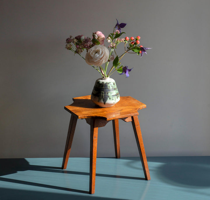 Oak Side Table, Art Deco, 1940s Design