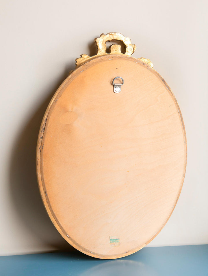 Vintage Oval Gold Mirror - Acanthus Leaves Frame