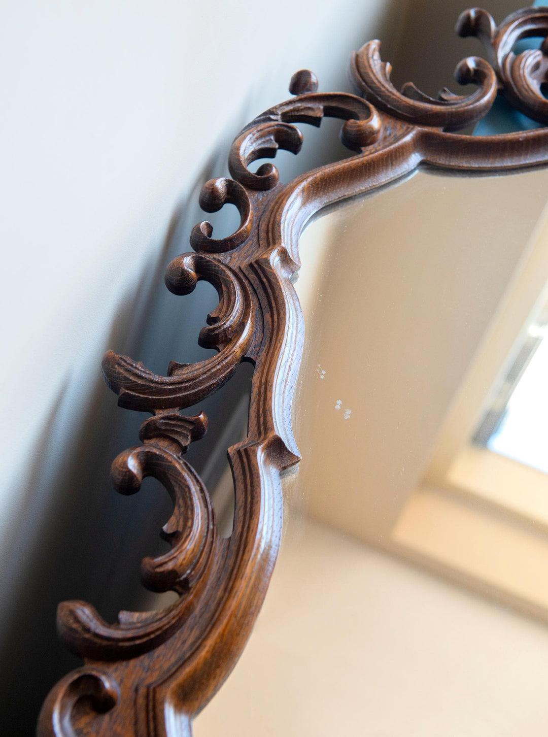 Large Hand Carved Ornate Mirror