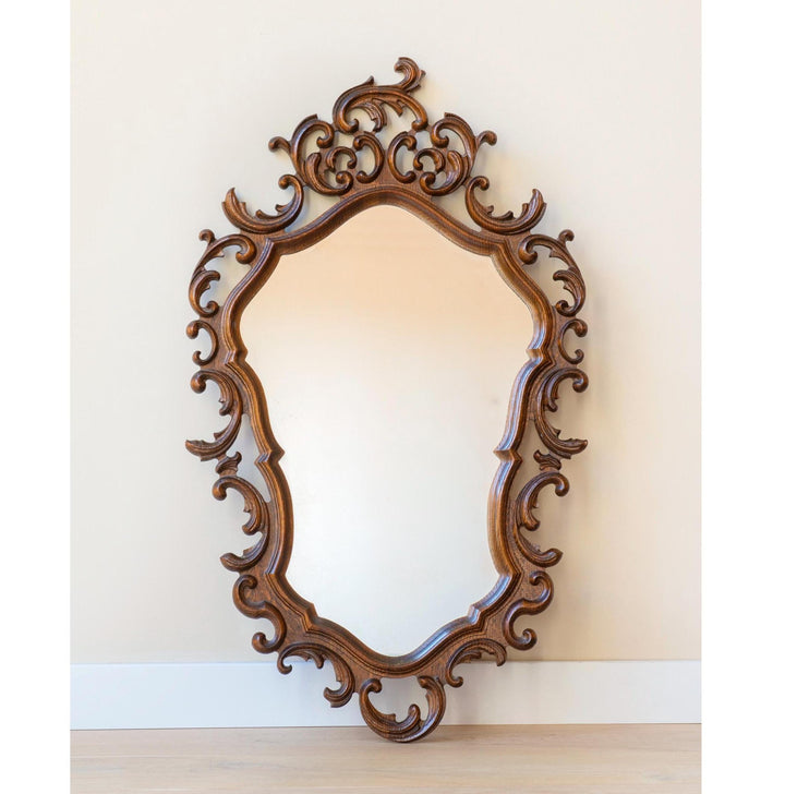 Large Hand Carved Ornate Mirror