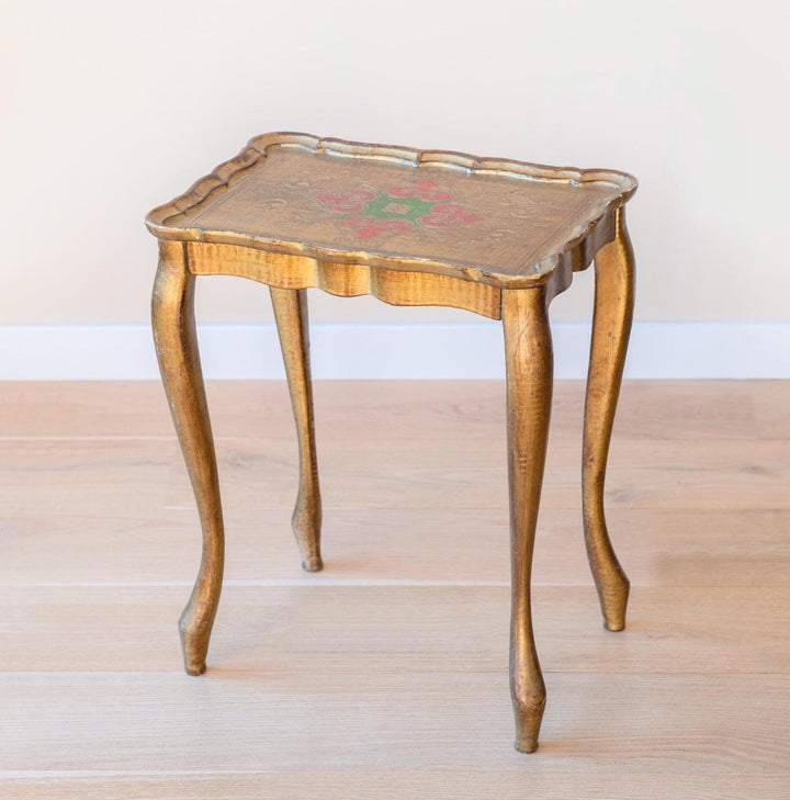 Florentine Gilded Side Table - 1960s Design