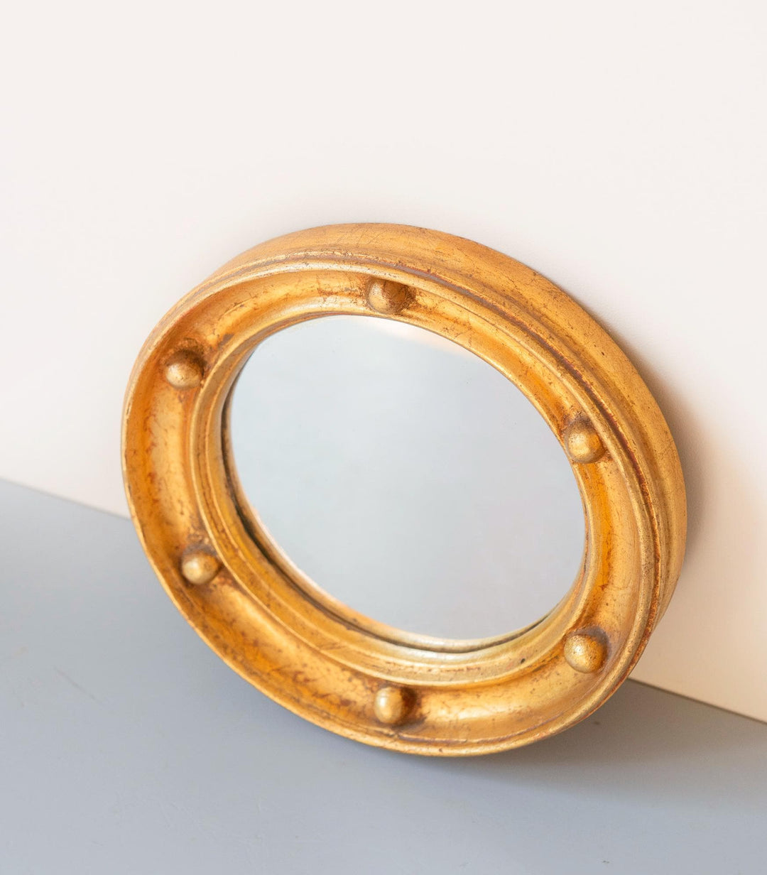 Vintage Gold Leaf Porthole Mirror