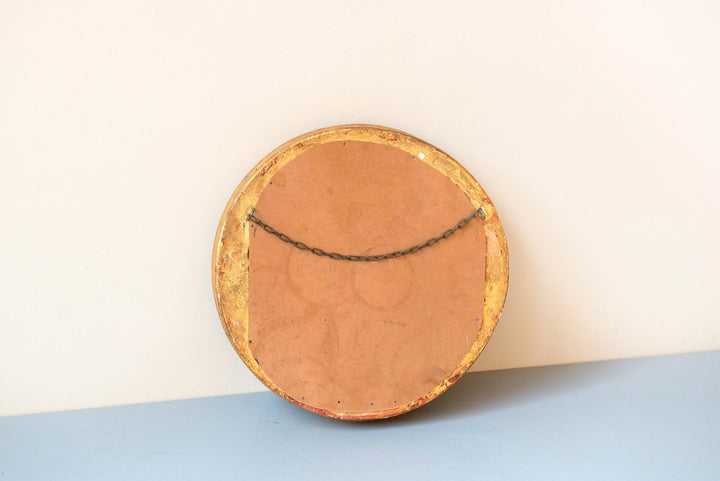 Vintage Gold Leaf Porthole Mirror