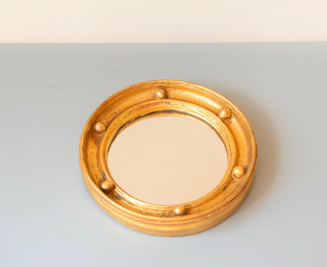 Vintage Gold Leaf Porthole Mirror