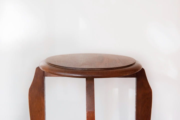 Antique Dutch Art Deco Side Table - Amsterdam School Style
