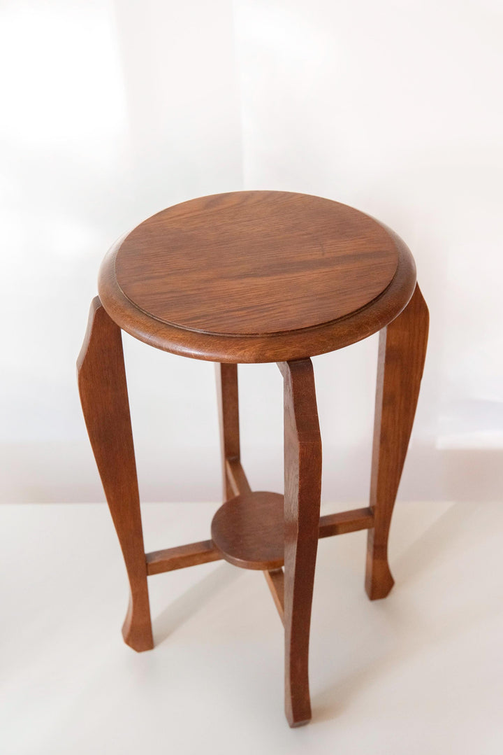 Antique Dutch Art Deco Side Table - Amsterdam School Style