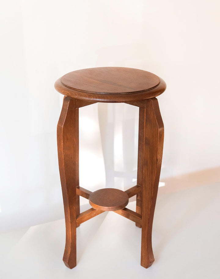 Antique Dutch Art Deco Side Table - Amsterdam School Style