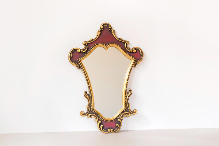 Vintage Belgian Gilt Wall Mirror - 1960s Rococo Style