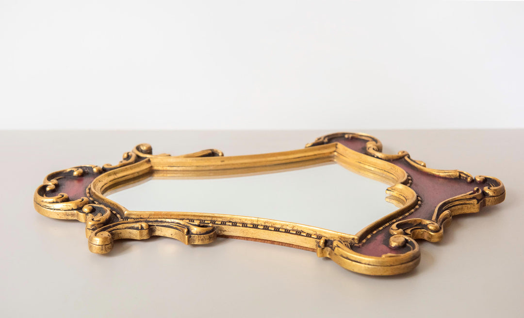 Vintage Belgian Gilt Wall Mirror - 1960s Rococo Style
