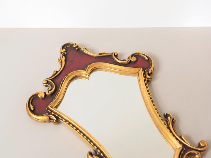 Vintage Belgian Gilt Wall Mirror - 1960s Rococo Style