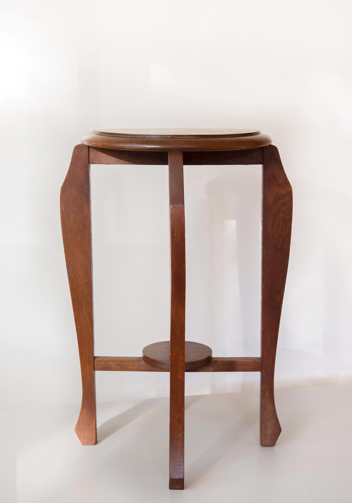 Antique Dutch Art Deco Side Table - Amsterdam School Style