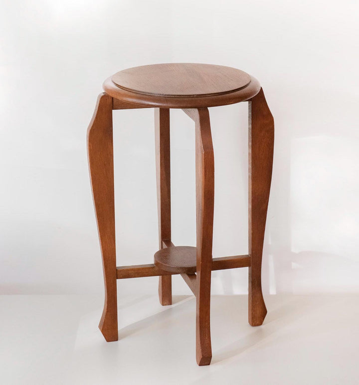 Antique Dutch Art Deco Side Table - Amsterdam School Style