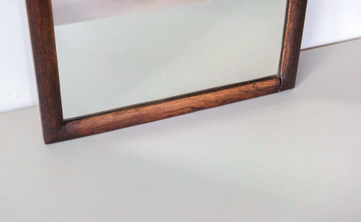 Antique Dutch Victorian Wall Mirror - Floral Crest