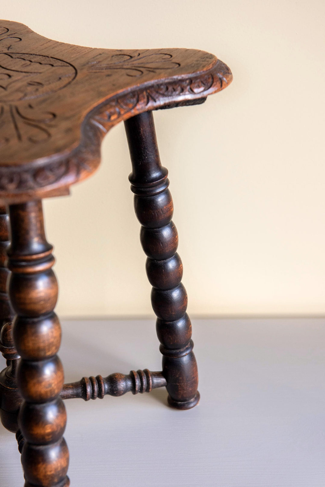 Antique 19th Century Victorian Bobbin Stool
