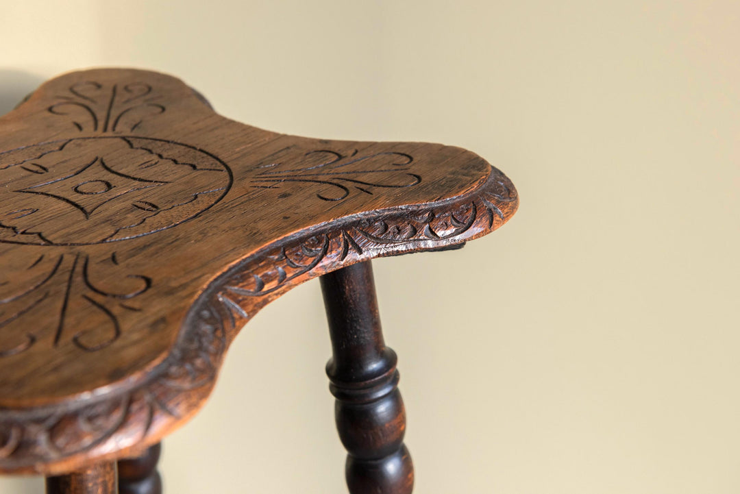 Antique 19th Century Victorian Bobbin Stool