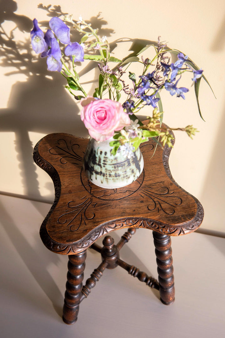 Antique 19th Century Victorian Bobbin Stool