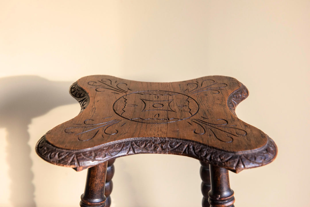 Antique 19th Century Victorian Bobbin Stool