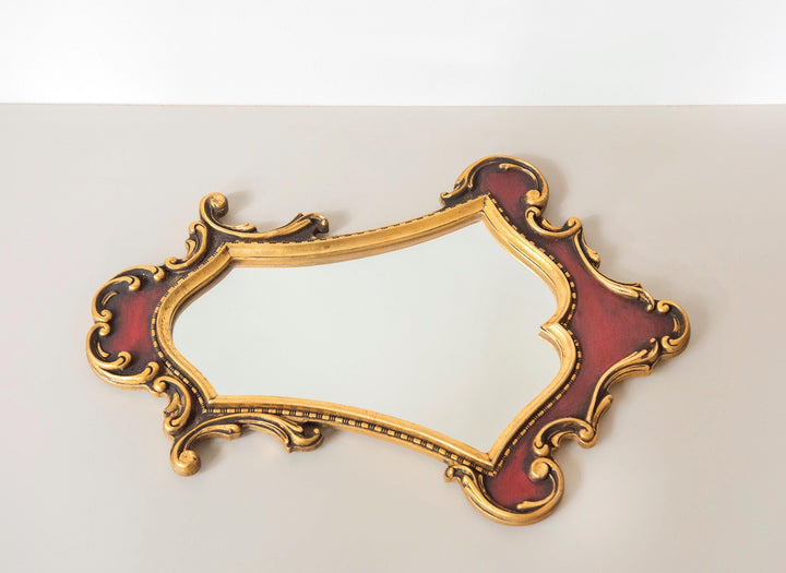 Vintage Belgian Gilt Wall Mirror - 1960s Rococo Style