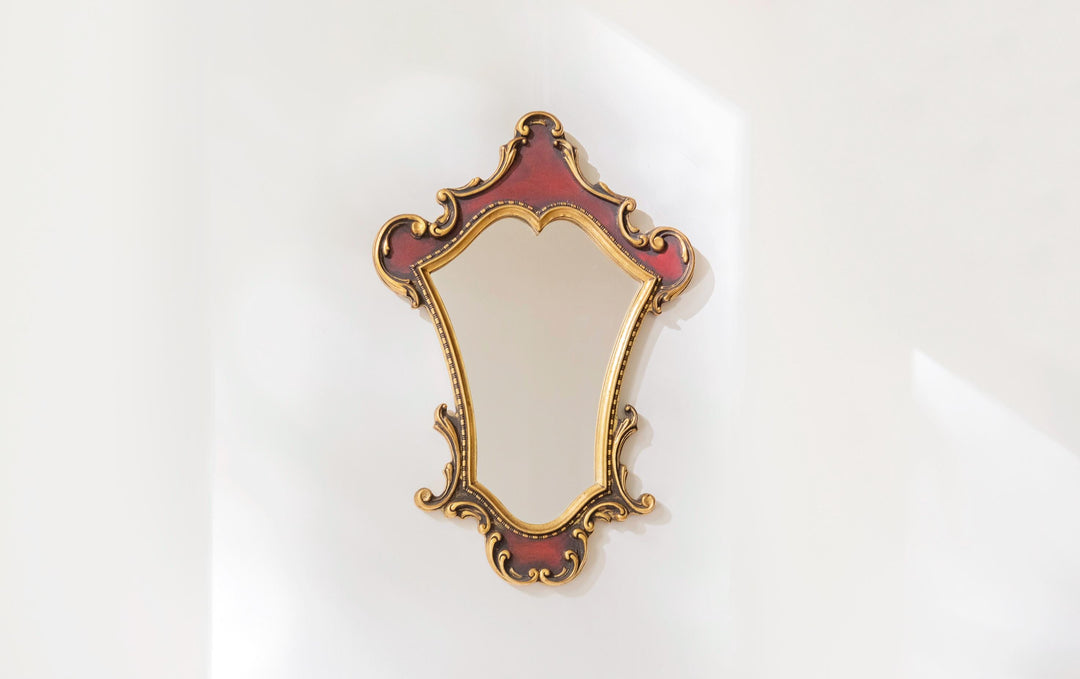 Vintage Belgian Gilt Wall Mirror - 1960s Rococo Style