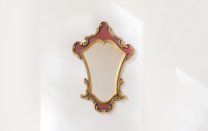 Vintage Belgian Gilt Wall Mirror - 1960s Rococo Style