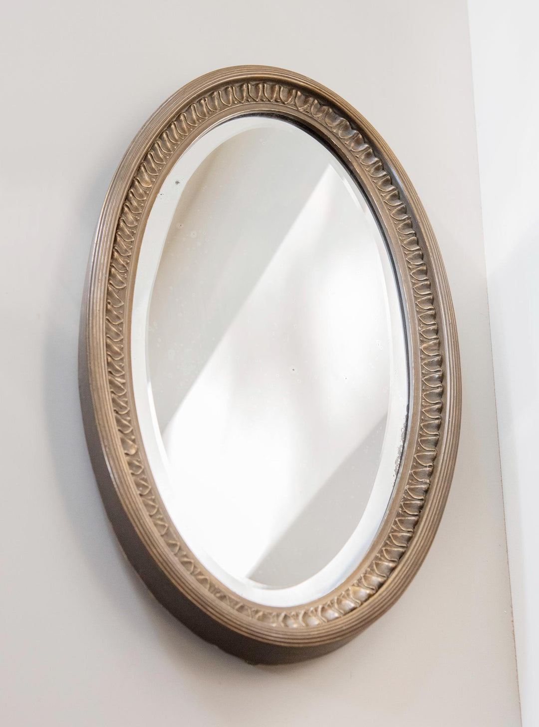 Antique French Art Deco Wall Mirror - Beveled Glass