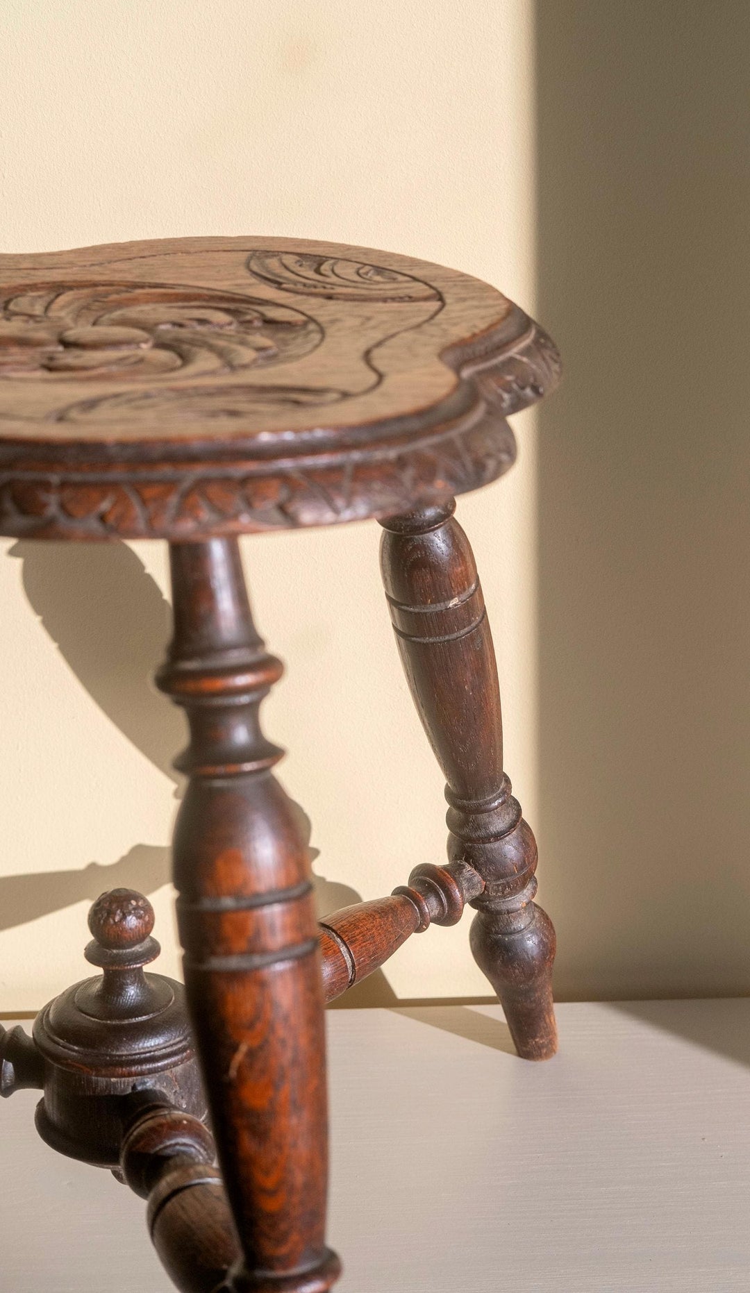 Antique 19th Century Clover Stool