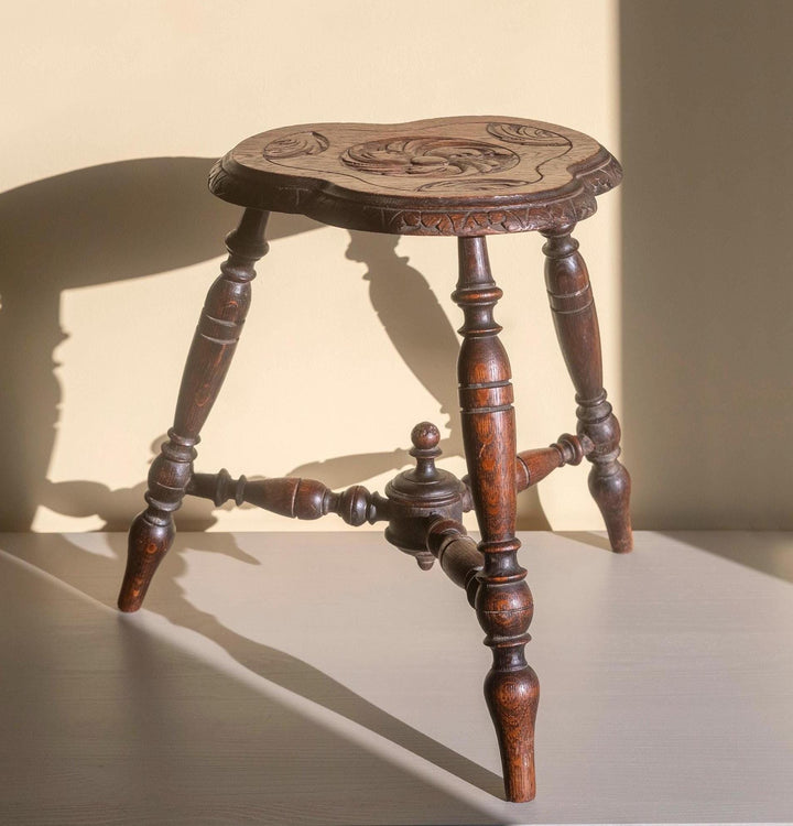 Antique 19th Century Clover Stool