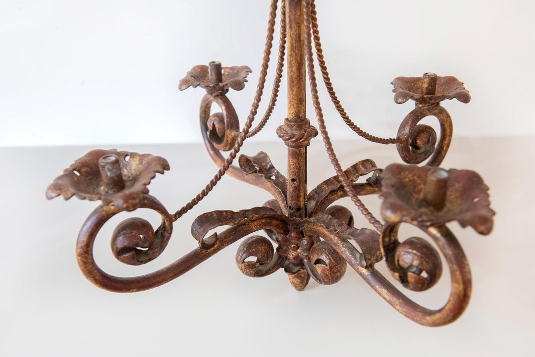 Vintage Florentine Gilt Metal Wall Sconces