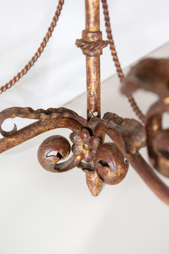 Vintage Florentine Gilt Metal Wall Sconces