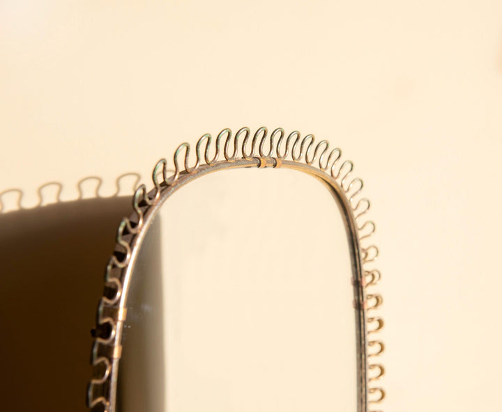 Vintage Josef Frank Brass Loop Mirror - Swedish Mid Century Wall Mirror