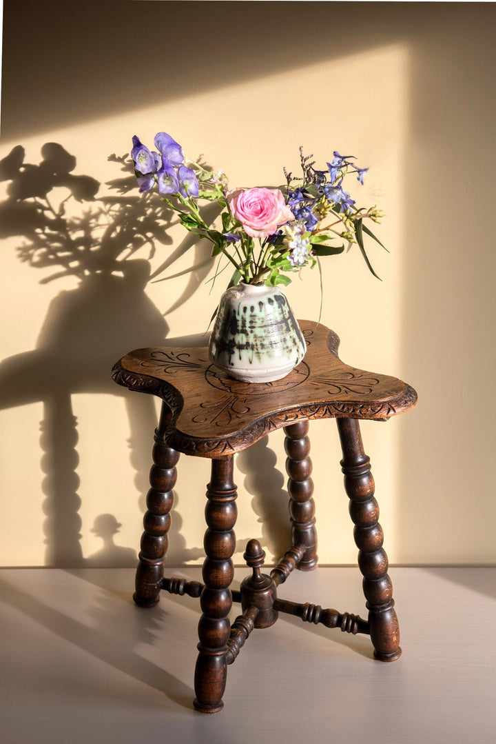 Antique 19th Century Victorian Bobbin Stool