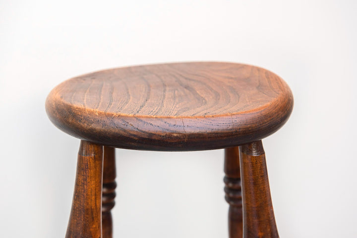 Antique English Oak Windsor Stool - 19th Century
