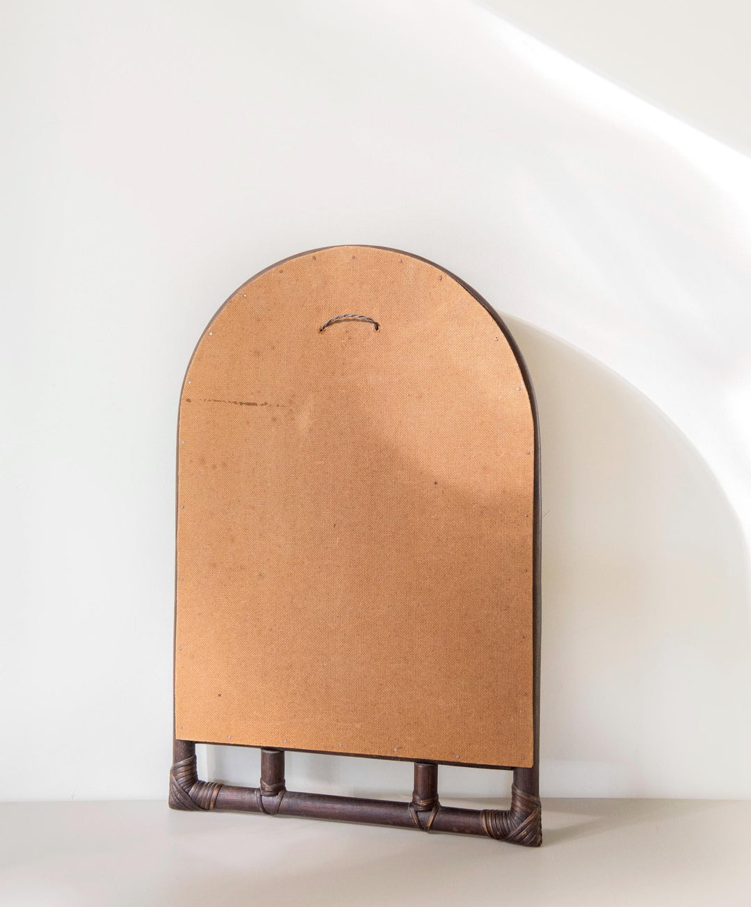 Vintage Arched Bamboo Mirror