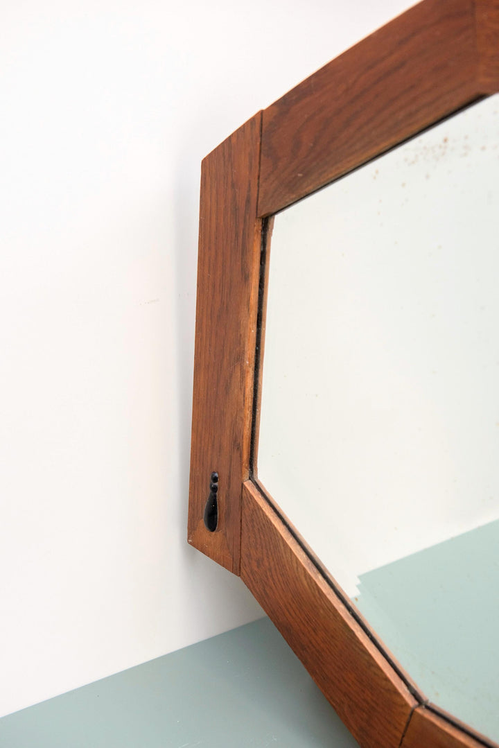 Antique Dutch Amsterdam School Mirror – 1920s