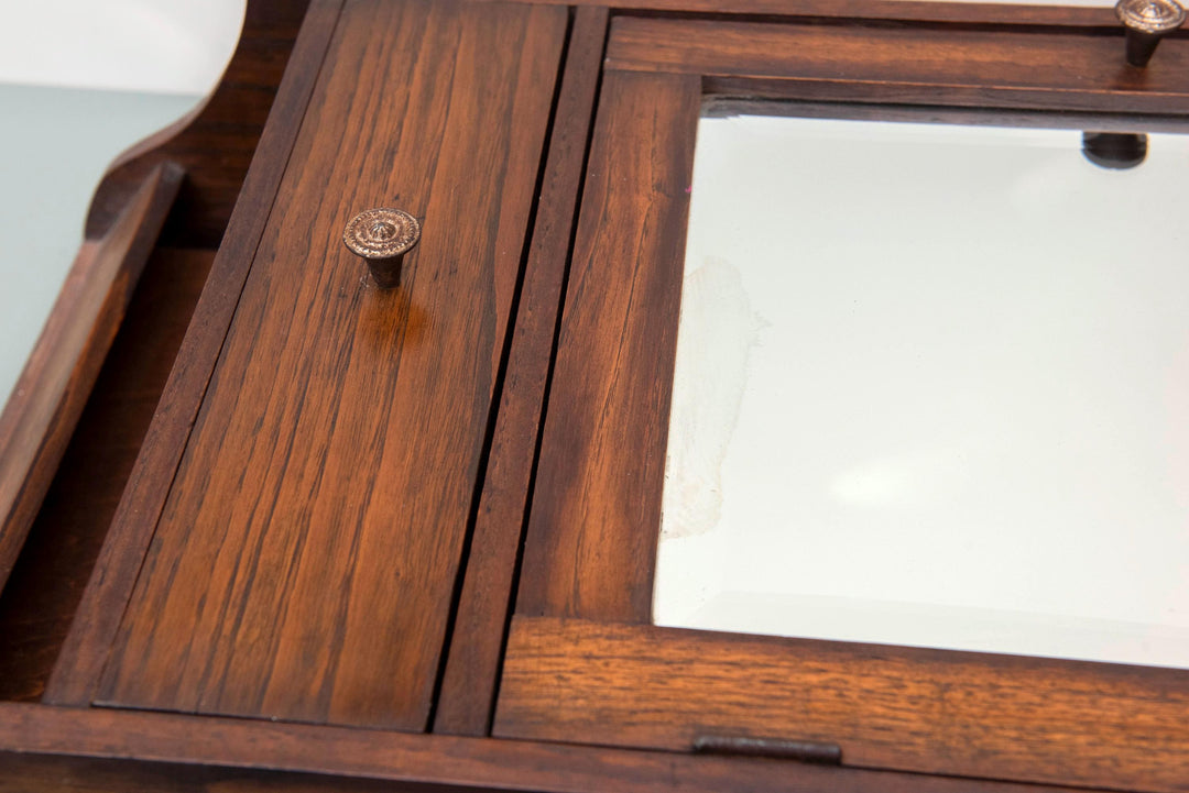 Oak Art Deco Medicine Cabinet with Mirror
