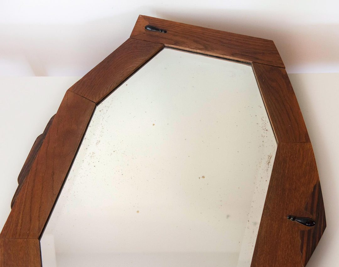 Antique Dutch Amsterdam School Mirror – 1920s