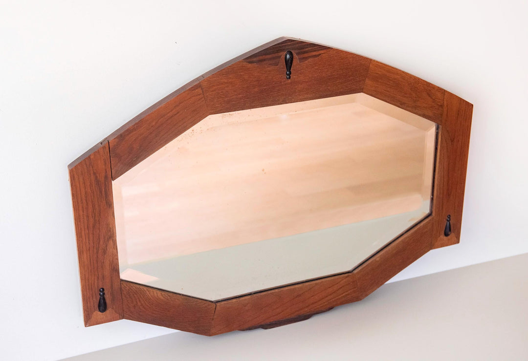Antique Dutch Amsterdam School Mirror – 1920s